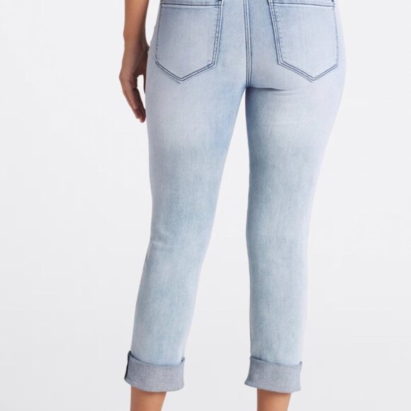 LIVERPOOL Charlie Crop Wide Rolled Cuff Jean Petite OP - Picture 2 of 4